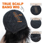 Saint-Germain — Jet Black Straight Bob Wig with Bangs, 12"