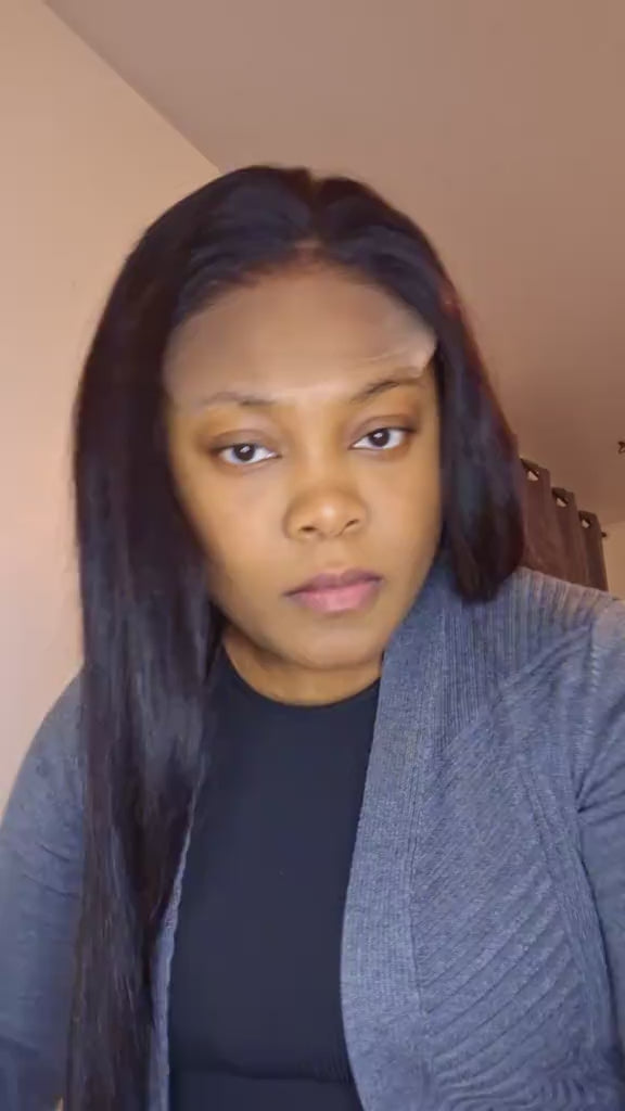 Minuit straight lace front wig — hairline try-on video